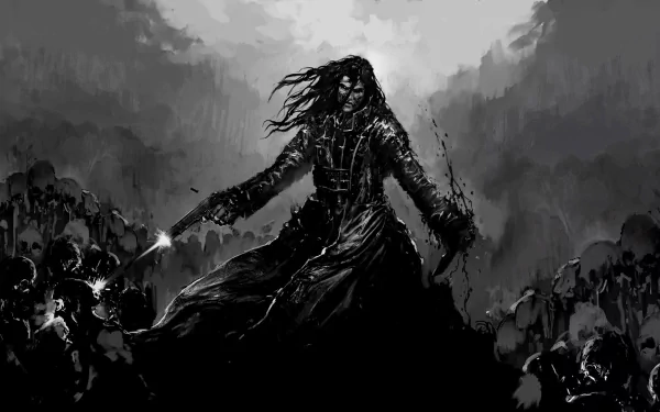 gun black hair monochrome video game Hatred HD Desktop Wallpaper | Background Image