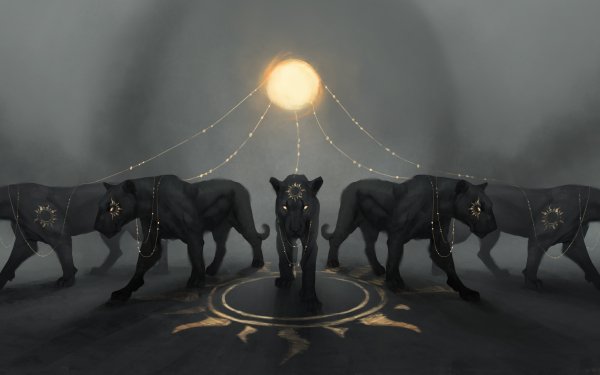 Fantasy Animal Fantasy Animals Black Panther HD Wallpaper | Background Image