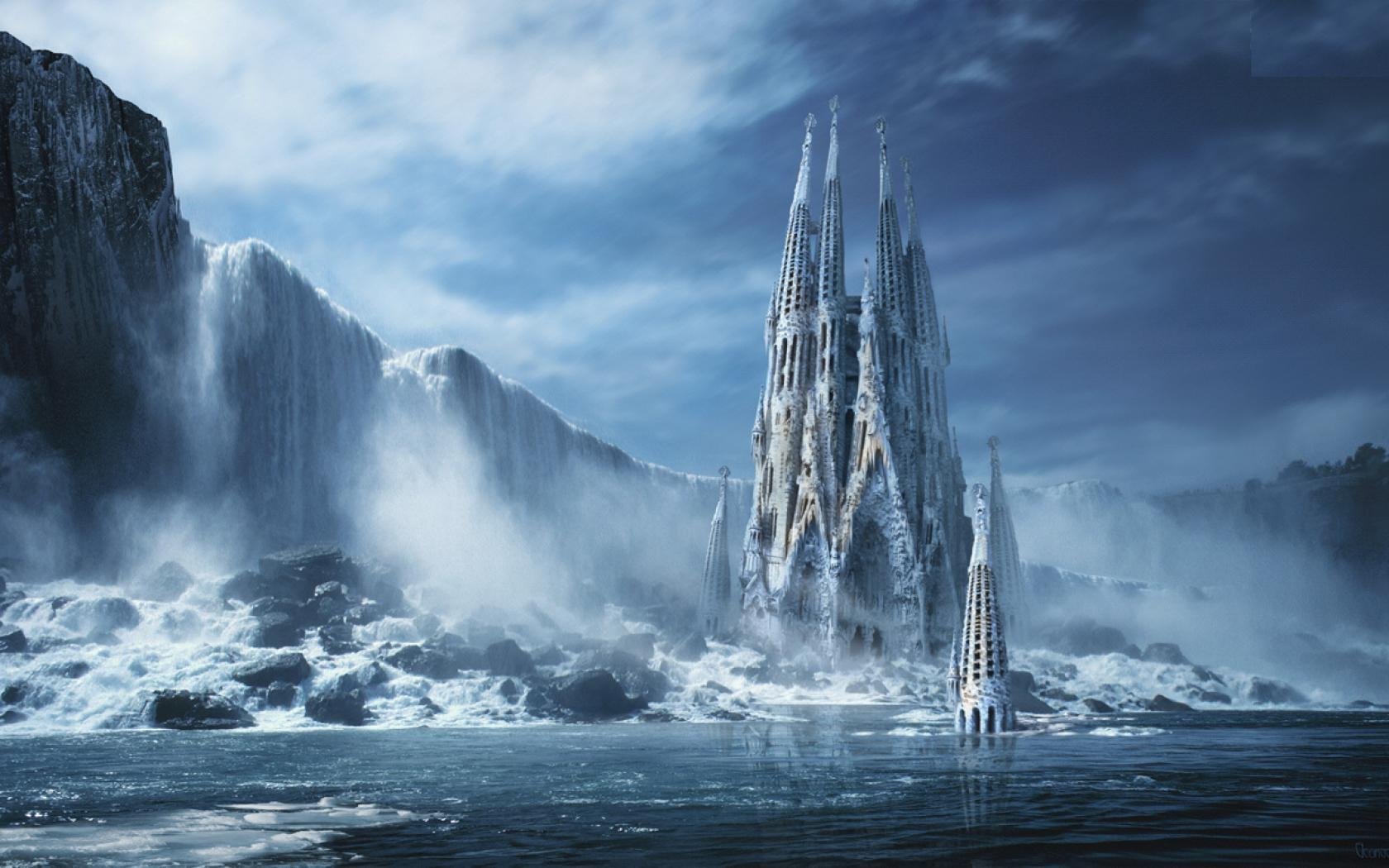 Frozen Remains of the Sunken Temple Wallpaper and Background Image