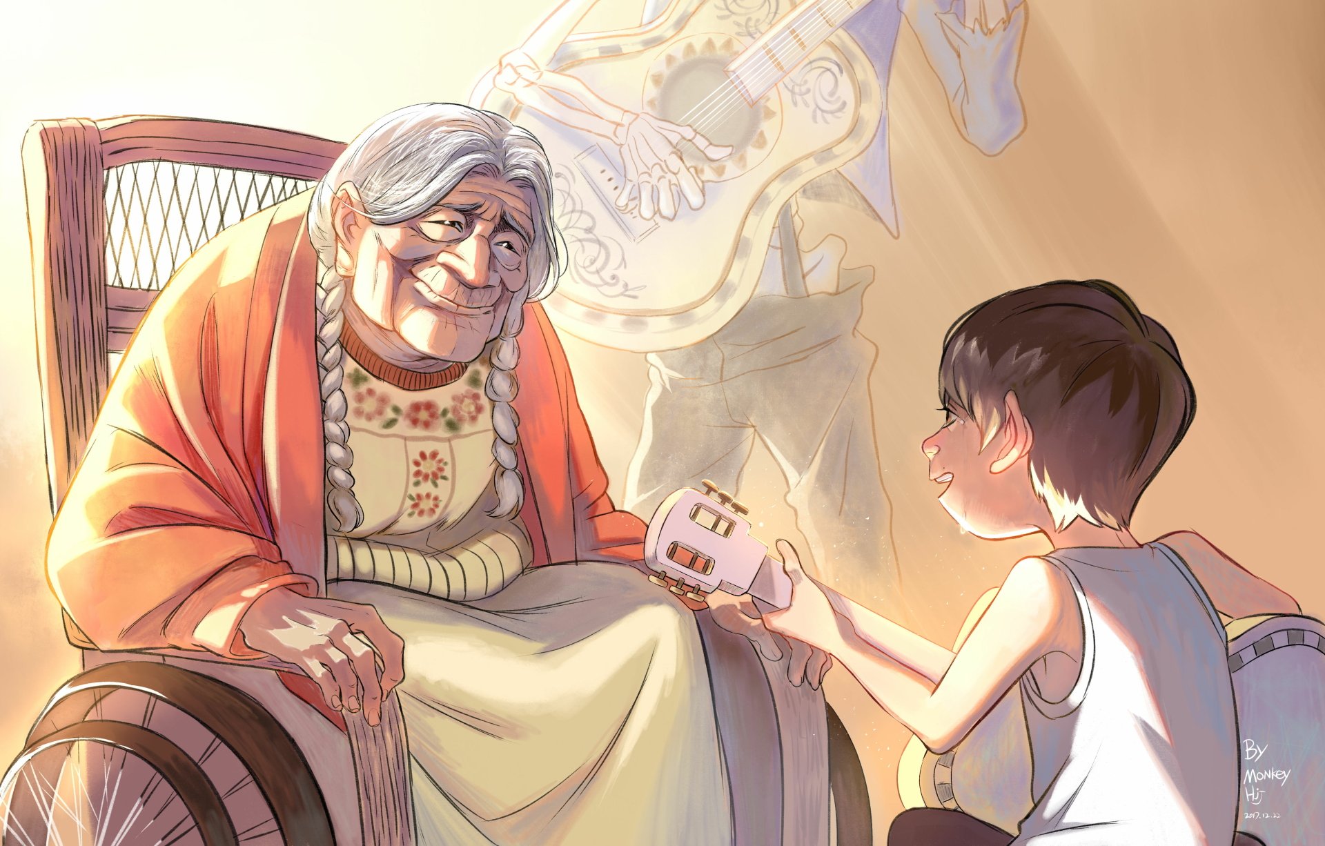 Download Hector (Coco) Miguel Rivera Mama Coco Movie Coco 4k Ultra HD Wallpaper by Monkey