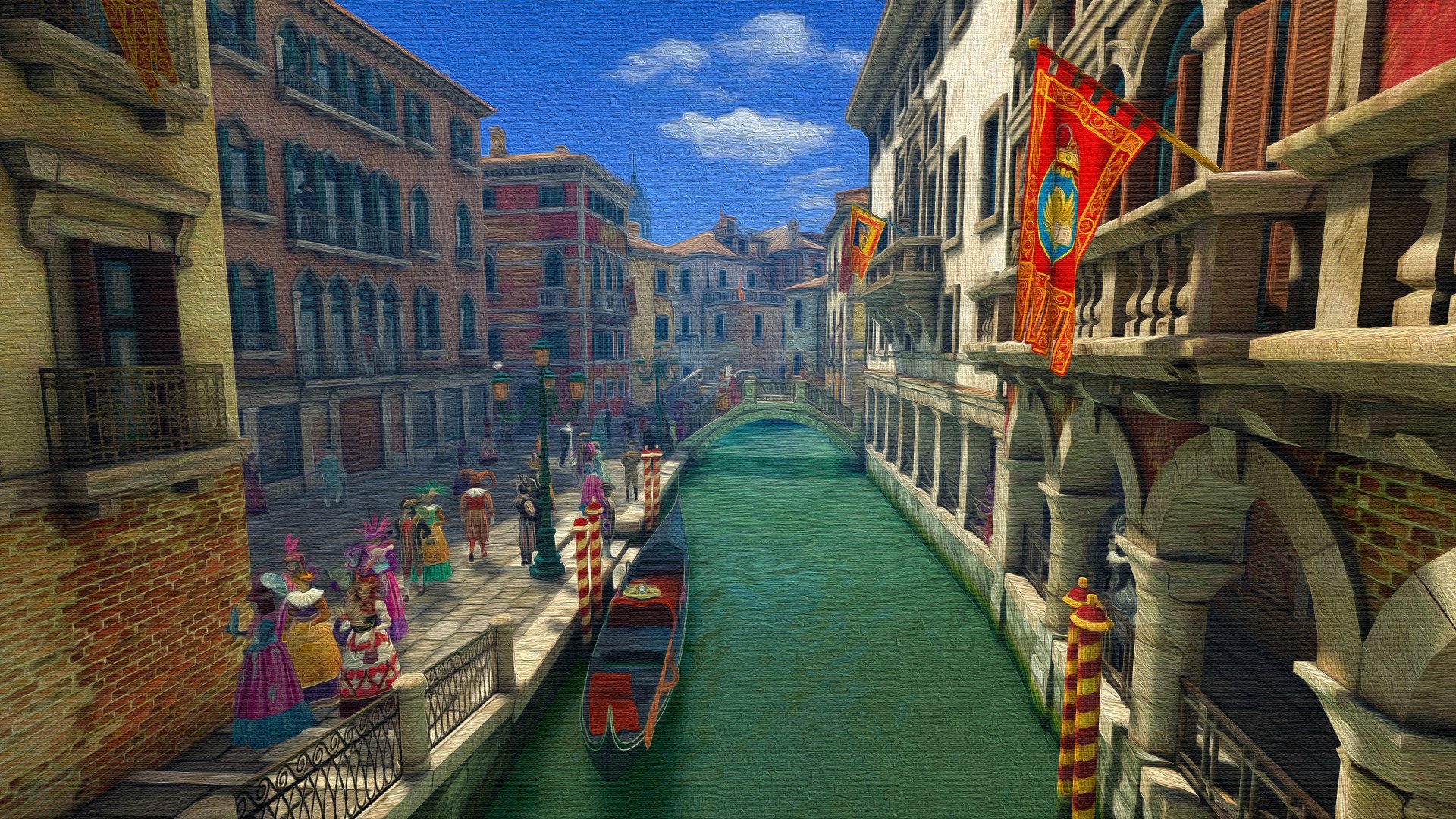 Venice Fair - Oil on Canvas by Manufan63