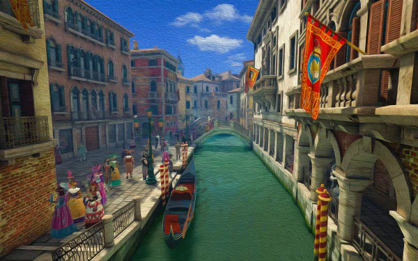  Venice Fair - Oil on Canvas