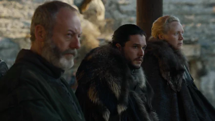 Gwendoline Christie Kit Harington Liam Cunningham Brienne Of Tarth Jon Snow Davos Seaworth TV Show Game Of Thrones HD Desktop Wallpaper | Background Image