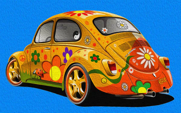  VW Beetle - Oil on Canvas