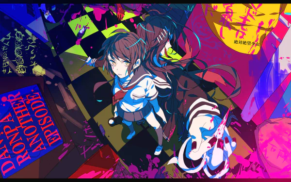 Tōko Fukawa Komaru Naegi video game Danganronpa Another Episode: Ultra Despair Girls HD Desktop Wallpaper | Background Image