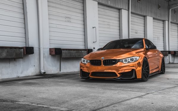 Vehicles BMW M4 BMW Car Orange Car HD Wallpaper | Background Image