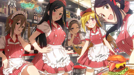 Rina Fujimoto Natsuki Kimura Takumi Mukai Aki Yamato Anime The iDOLM@STER Cinderella Girls HD Desktop Wallpaper | Background Image