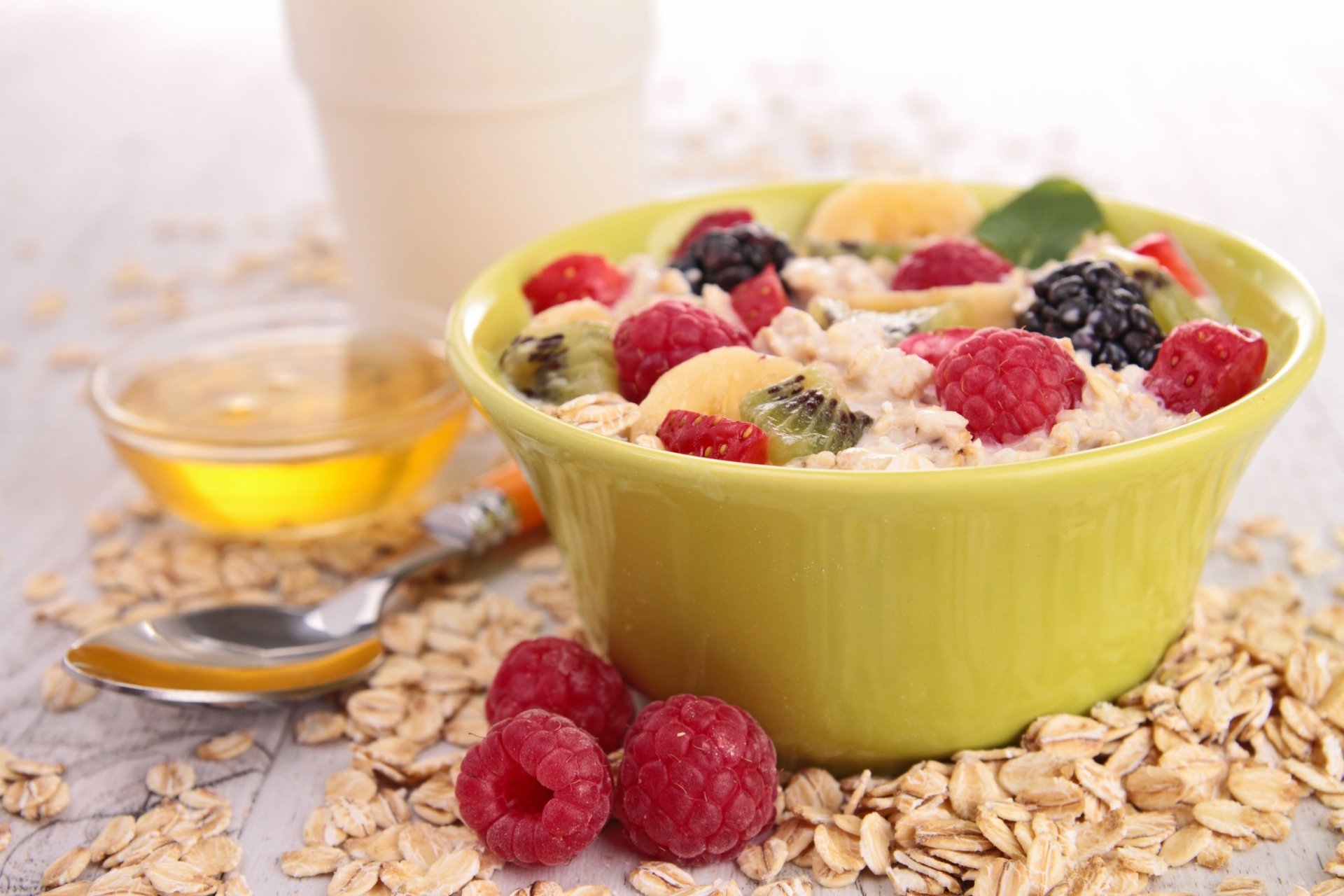 Download Raspberry Muesli Still Life Food Breakfast HD Wallpaper