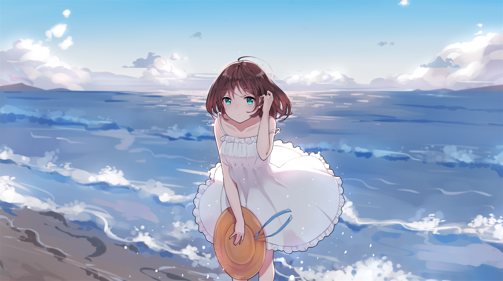 anime beach dress Sun's Out Mini Dress White