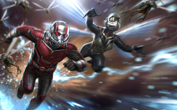 Scott Lang Hope Van Dyne Wasp (Marvel Comics) Ant-Man movie Ant-Man and the Wasp HD Desktop Wallpaper | Background Image