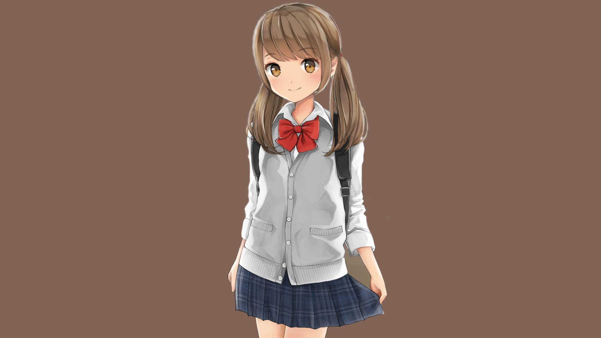 Download School Uniform Anime Original HD Wallpaper by shimame