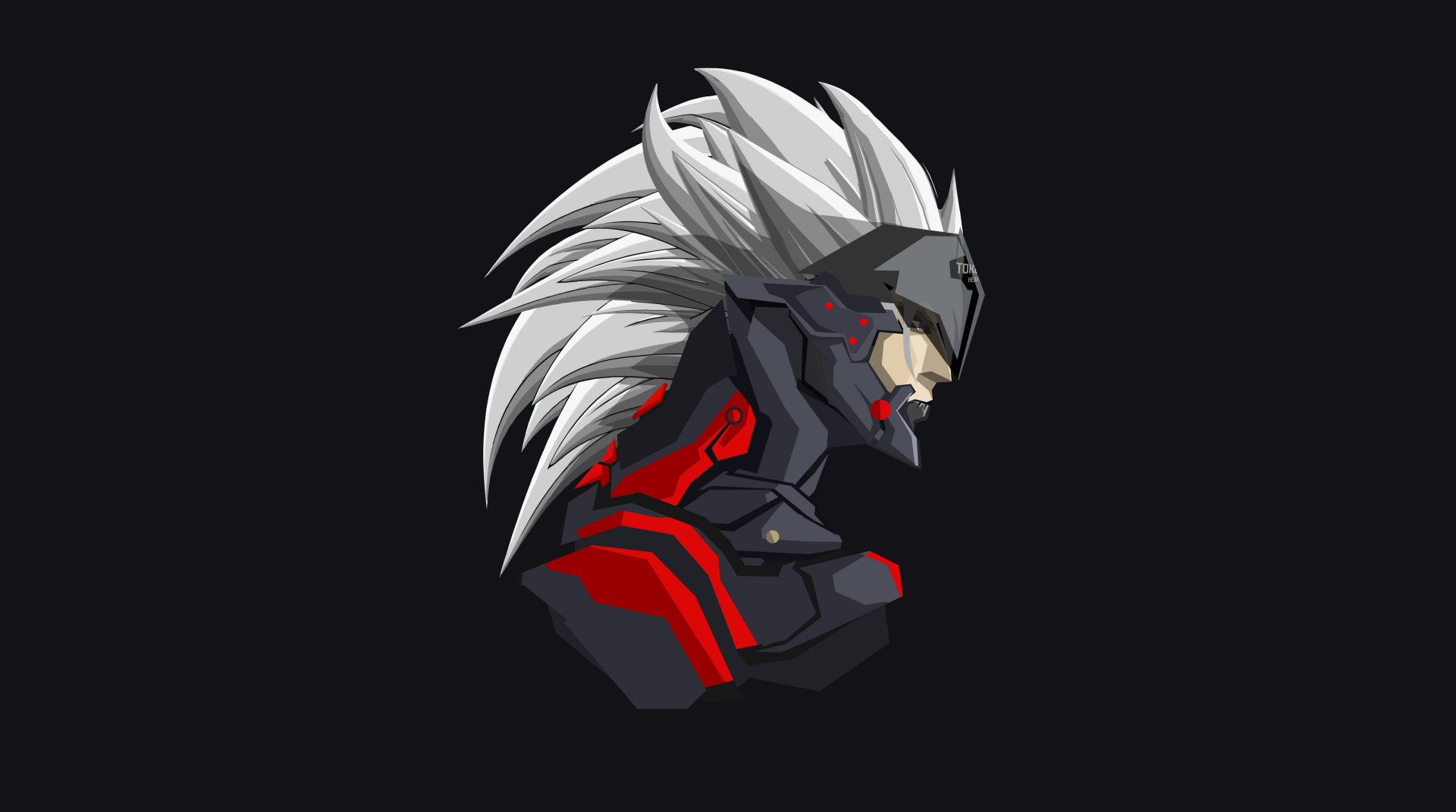 4K Ultra HD PC desktop wallpaper featuring a stylized profile of an Overwatch character with silver hair and futuristic armor on a dark background.
