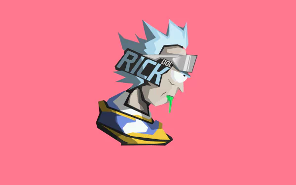 Rick Sanchez from the TV show Rick and Morty starring in a high-definition desktop wallpaper and background.