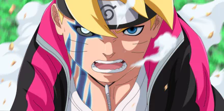 HD anime desktop wallpaper featuring Boruto Uzumaki with the Jōgan eye activated, showcasing intense expression and dynamic detail from the Boruto series.
