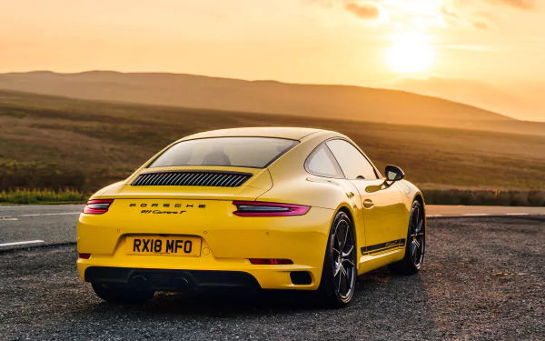 yellow car Porsche Porsche 911 Carrera vehicle Porsche 911 Carrera T HD Desktop Wallpaper | Background Image