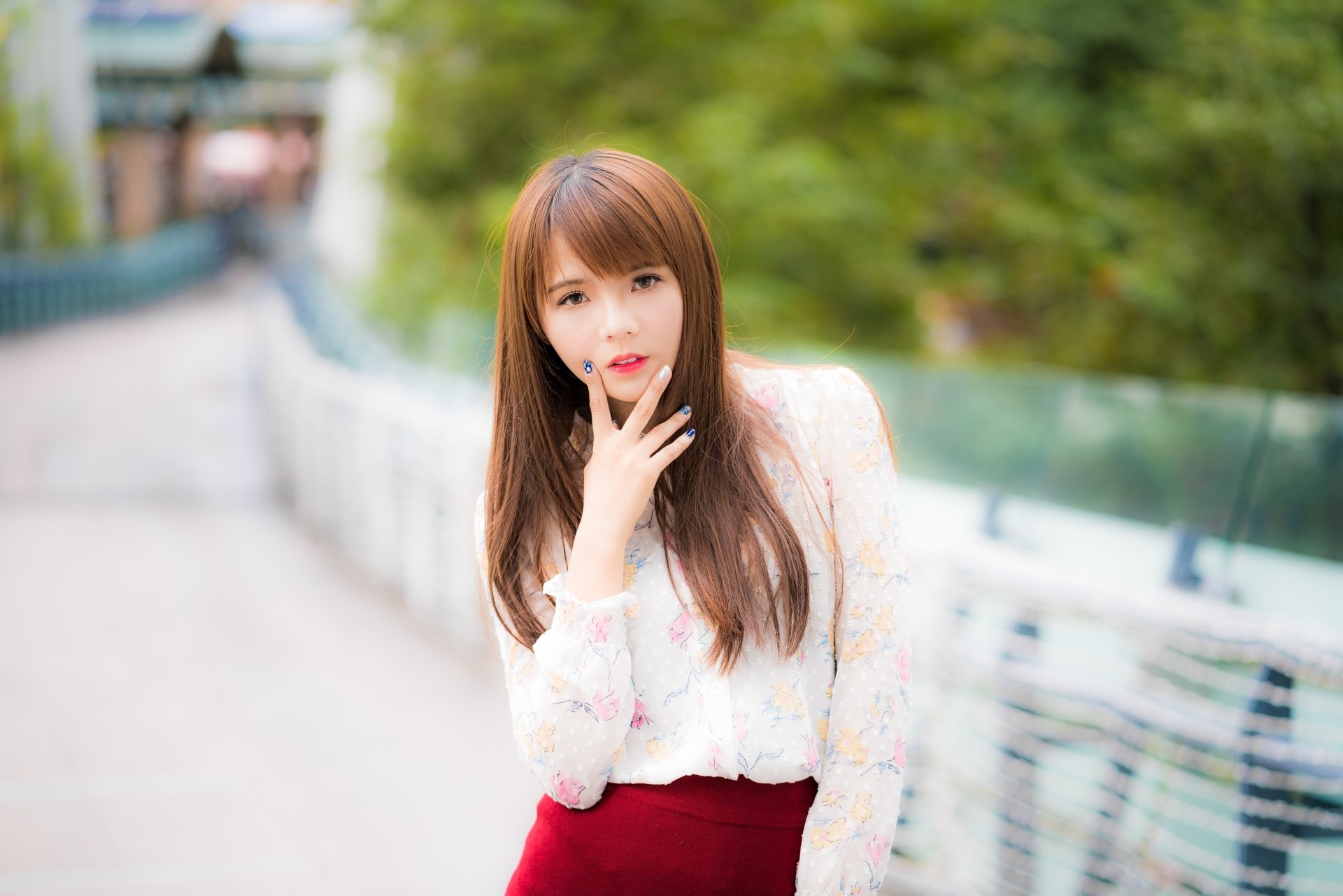 Download Brunette Depth Of Field Model Woman Asian 4k Ultra HD Wallpaper