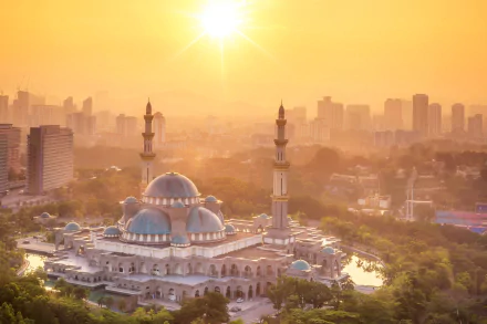 city architecture Kuala Lumpur Malaysia religious mosque HD Desktop Wallpaper | Background Image