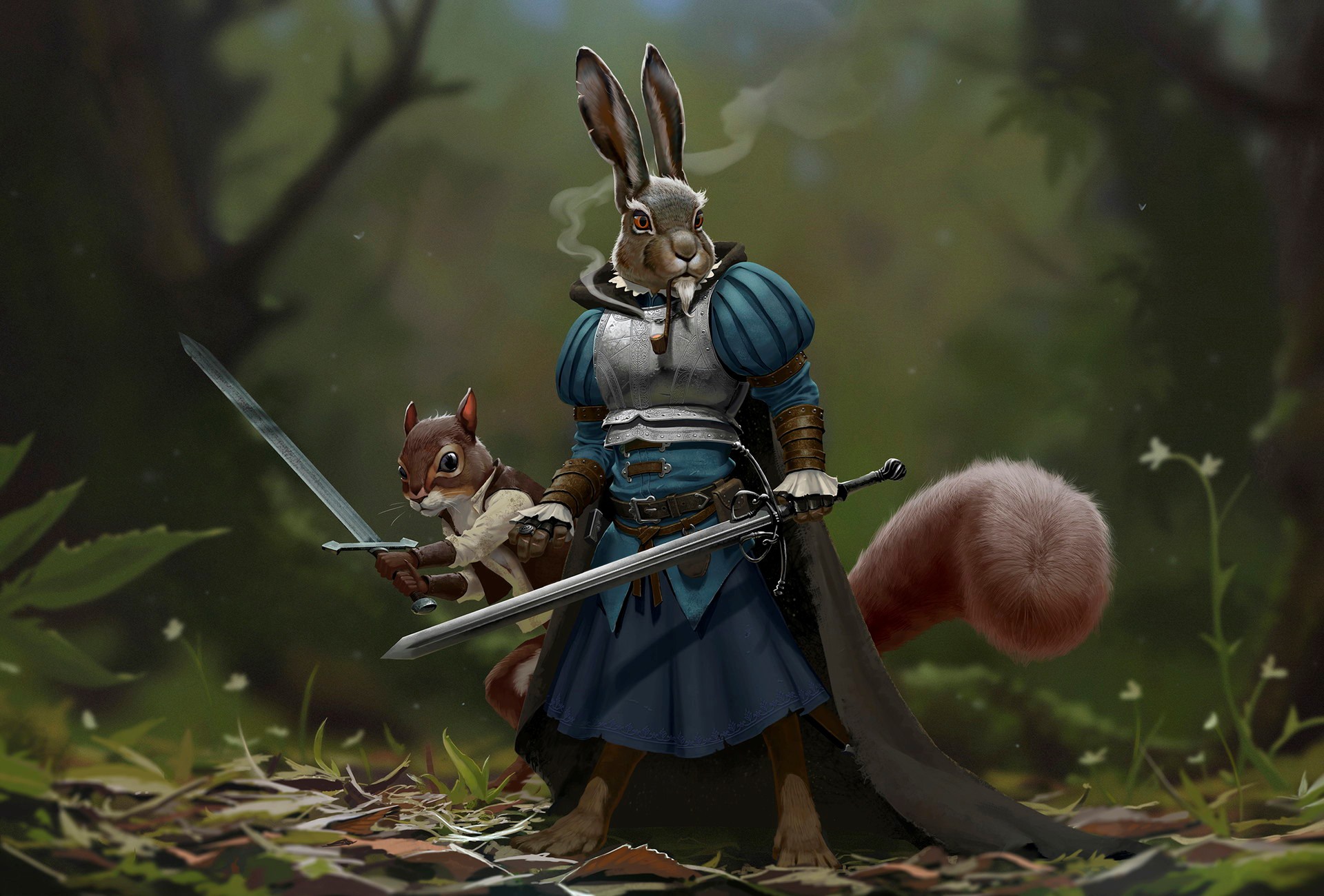 The Old Hare and His Disciple by Johannes Holm