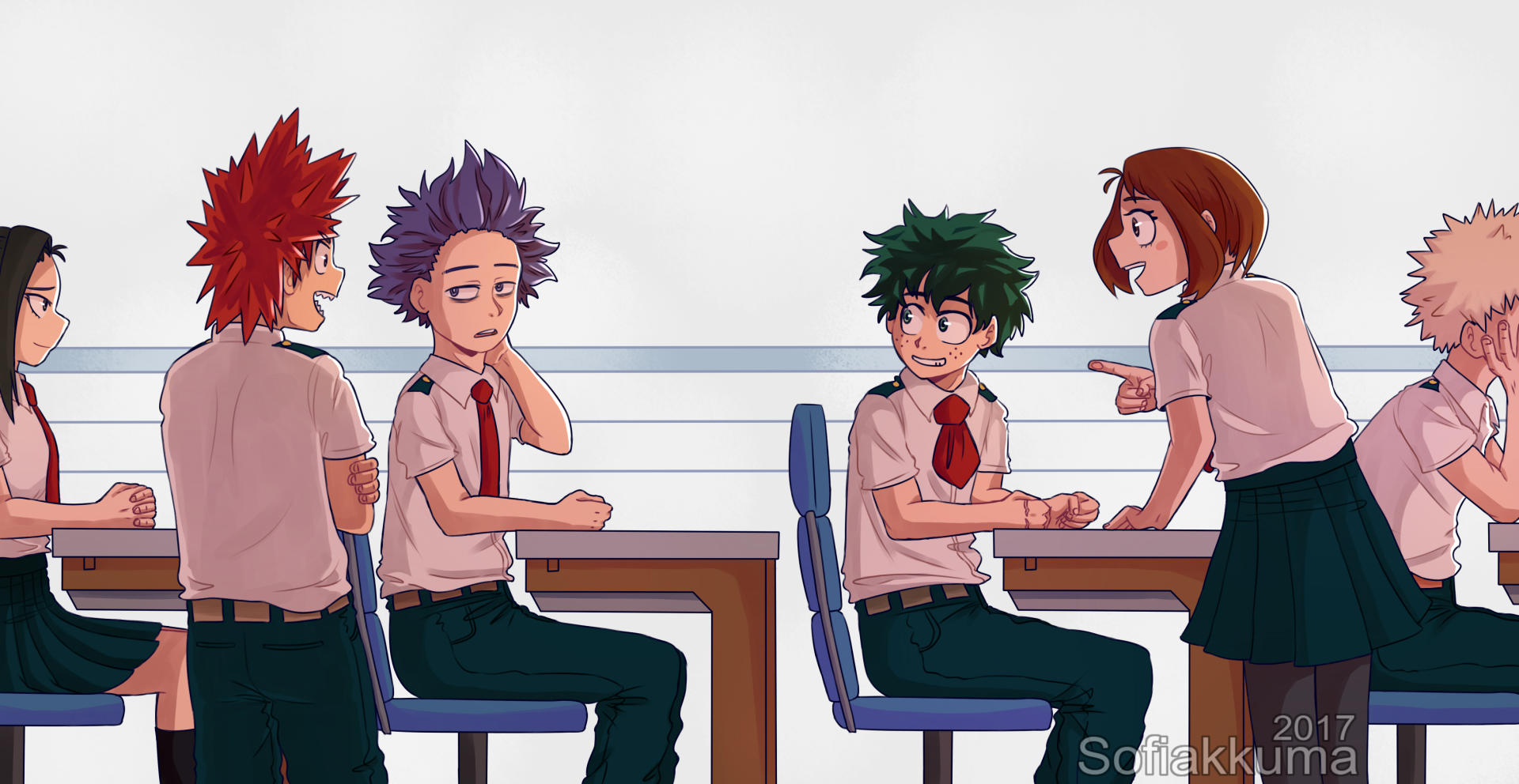 Download Hitoshi Shinso Momo Yaoyorozu Eijiro Kirishima Izuku Midoriya  Katsuki Bakugou Ochaco Uraraka Anime My Hero Academia HD Wallpaper by  Sofiakkuma