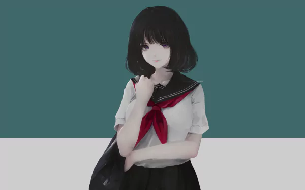 school uniform Anime Original HD Desktop Wallpaper | Background Image