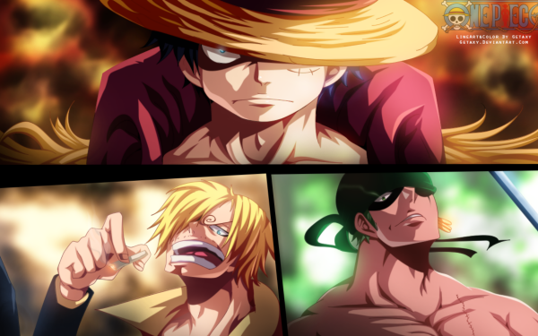 Anime One Piece Monkey D. Luffy Roronoa Zoro Sanji HD Wallpaper | Background Image