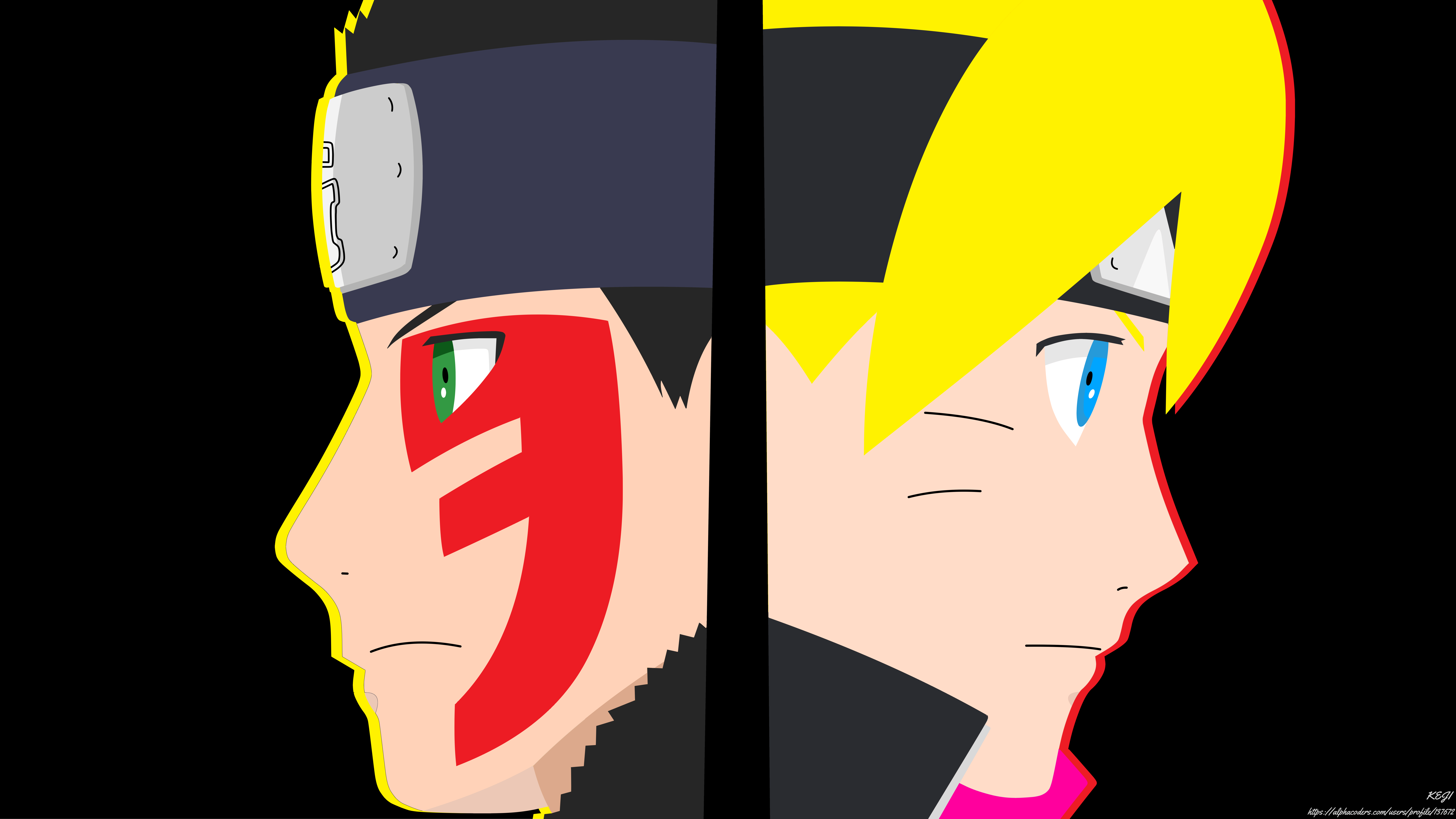 Download Black Hair Minimalist Shinki Naruto Boruto Boruto Uzumaki Anime Minimalist Anime 8k 5281