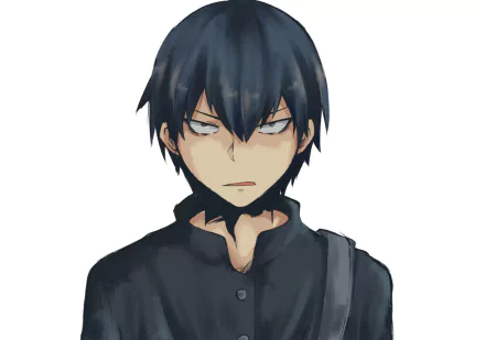 HD PC desktop wallpaper featuring Ryuuji Takasu from the anime Toradora!, showcasing his serious expression and dark hair in a minimalist style.