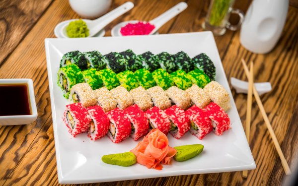 Food Sushi Still Life Fish Seafood HD Wallpaper | Background Image