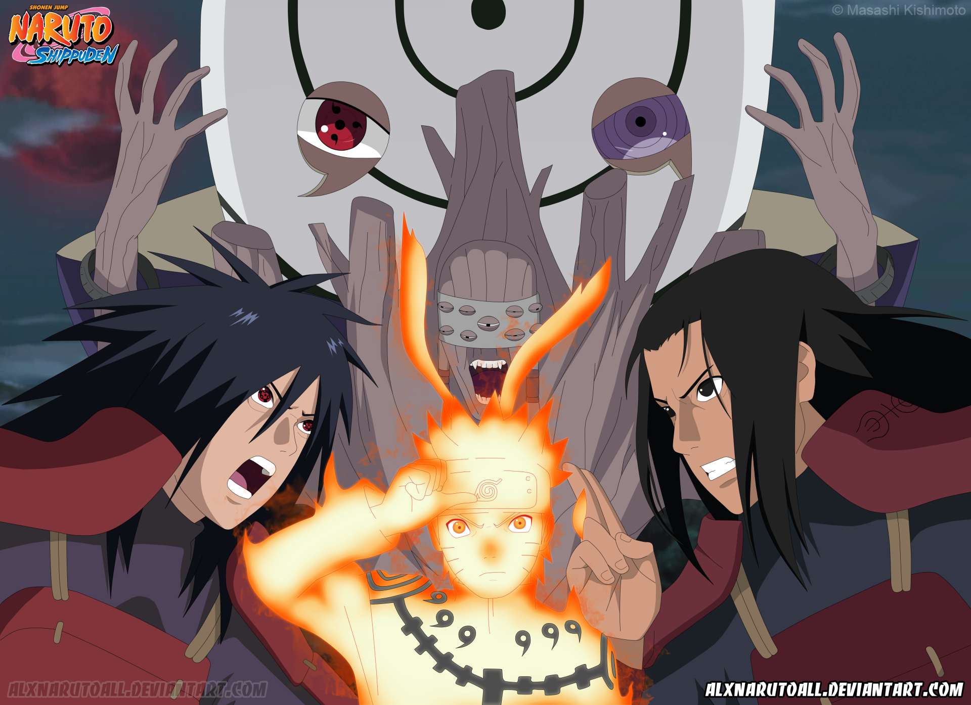 Download Naruto Uzumaki Hashirama Senju Madara Uchiha Anime Naruto 4k Ultra HD Wallpaper by alxnarutoall