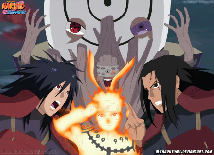Naruto Uzumaki Hashirama Senju Madara Uchiha Anime Naruto HD Desktop Wallpaper | Background Image