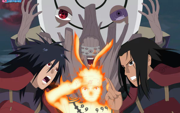 Naruto Uzumaki Hashirama Senju Madara Uchiha Anime Naruto HD Desktop Wallpaper | Background Image