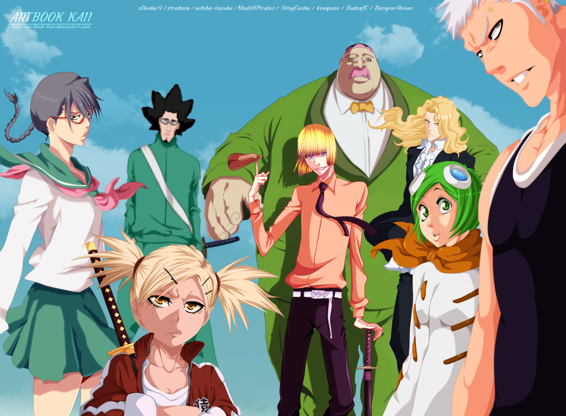 Download Rōjūrō Ōtoribashi Mashiro Kuna Hiyori Sarugaki Kensei Muguruma Hachigen Ushoda Lisa Yadomaru Love Aikawa Shinji Hirako Anime Bleach HD Wallpaper by xDeidar4