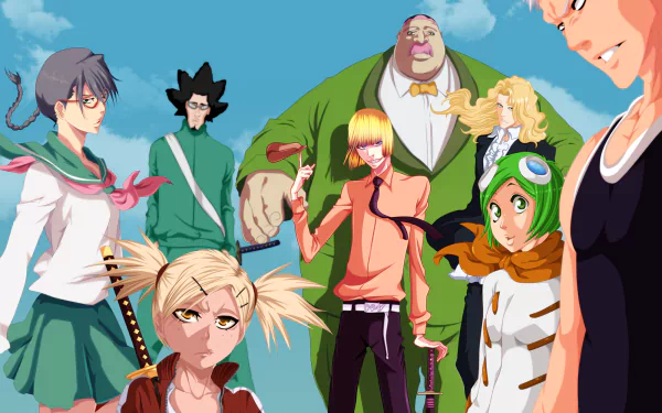 Rōjūrō Ōtoribashi Mashiro Kuna Hiyori Sarugaki Kensei Muguruma Hachigen Ushoda Lisa Yadomaru Love Aikawa Shinji Hirako Anime Bleach HD Desktop Wallpaper | Background Image