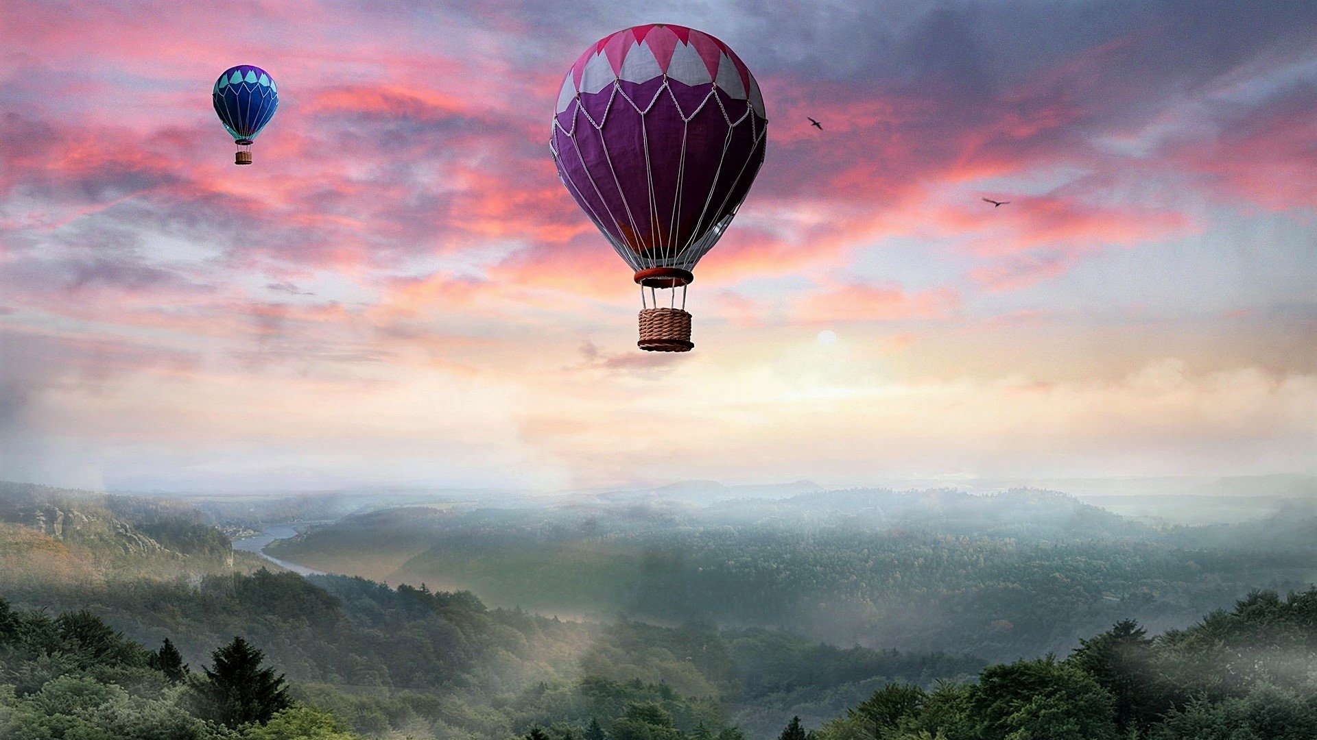 Hot Air Ballooning Hd Wallpaper Background Image