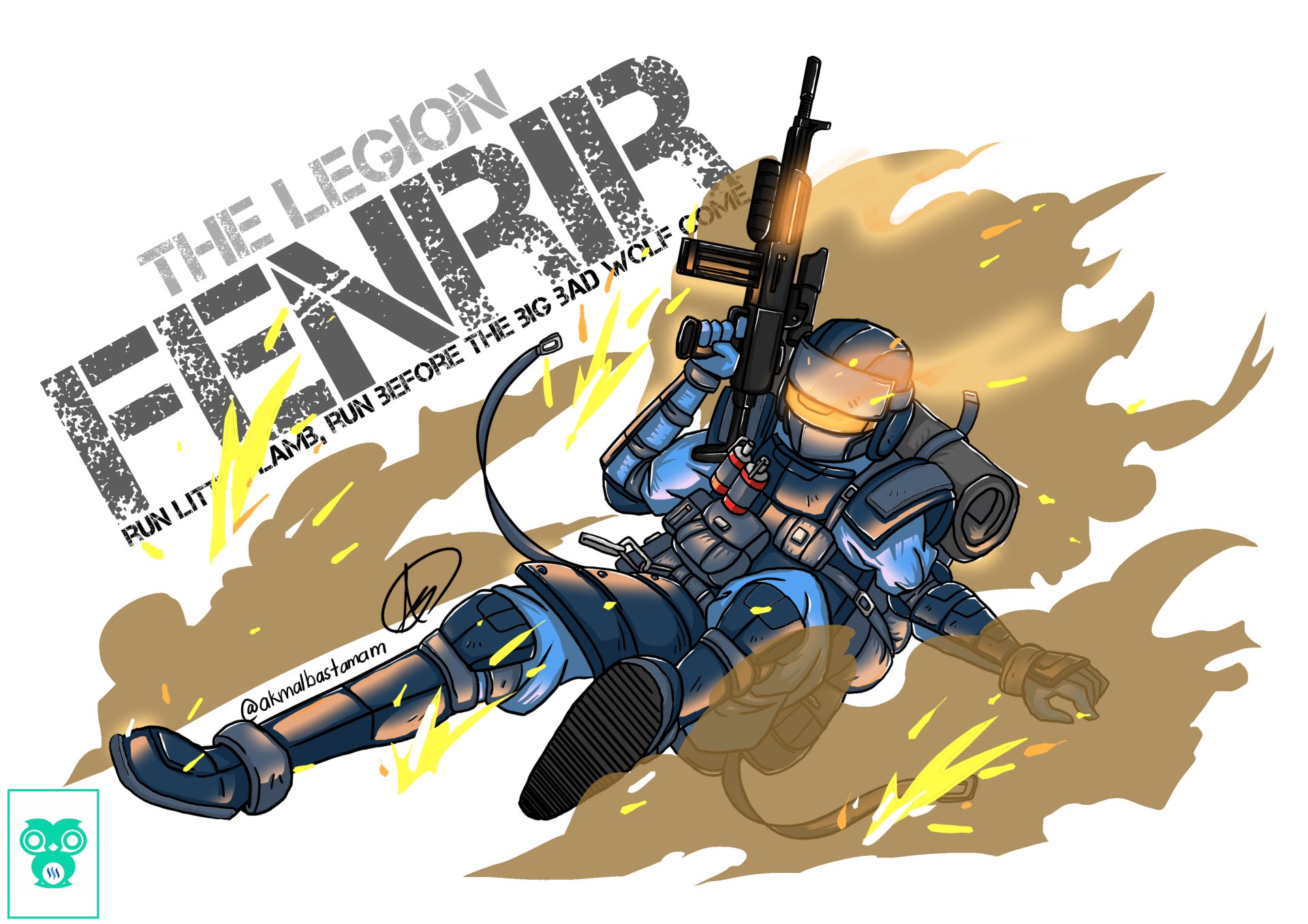 Download Gun Soldier Anime Original HD Wallpaper by akmalbastamam