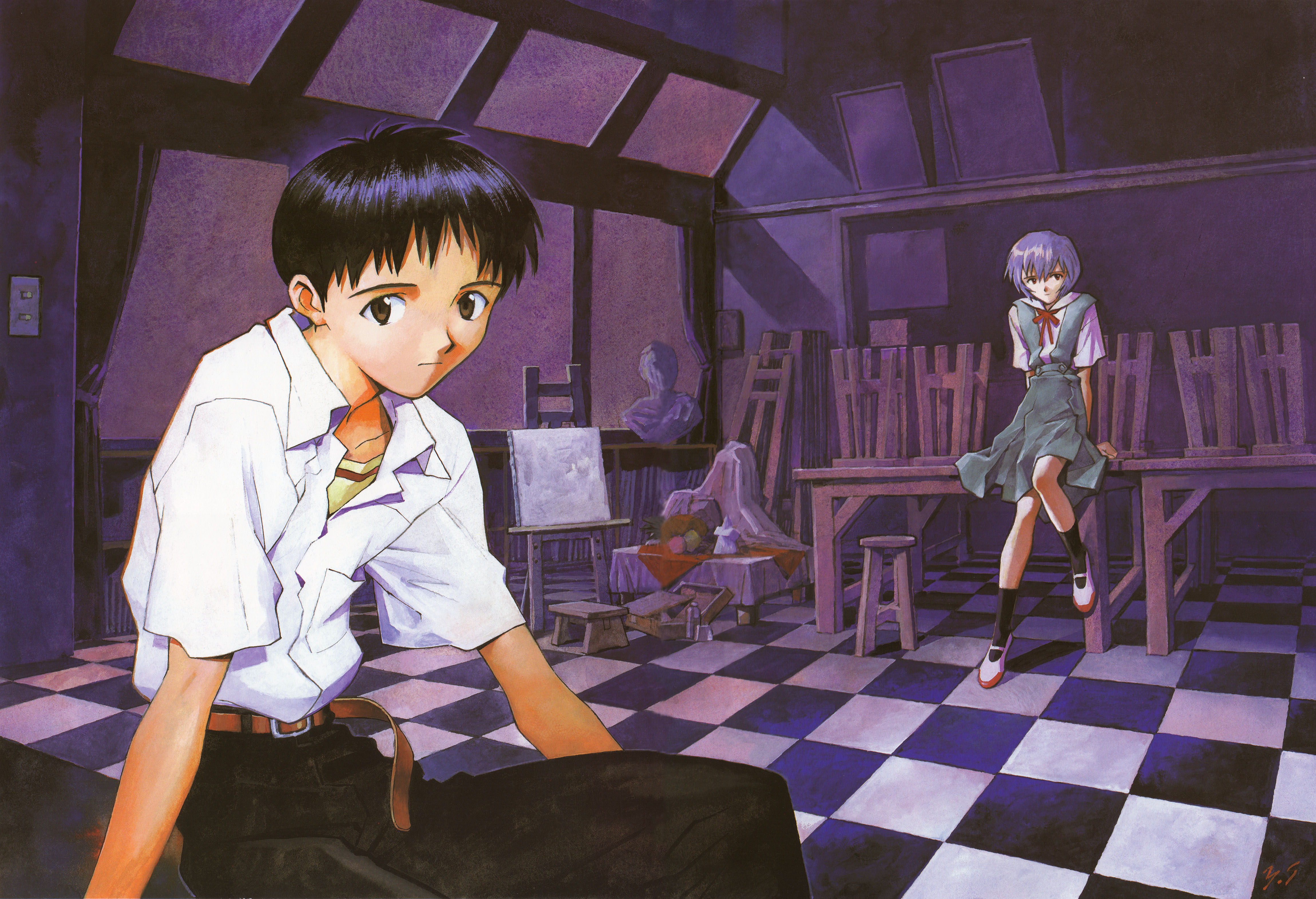 Download Rei Ayanami Shinji Ikari Anime Neon Genesis Evangelion 4k Ultra Hd Wallpaper By 7934