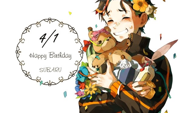 Anime Re:ZERO -Starting Life in Another World- Subaru Natsuki Birthday Gift Smile Black Hair HD Wallpaper | Background Image