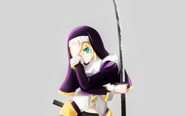 Anime Original Priestess Sword Blonde Green Eyes HD Wallpaper | Background Image