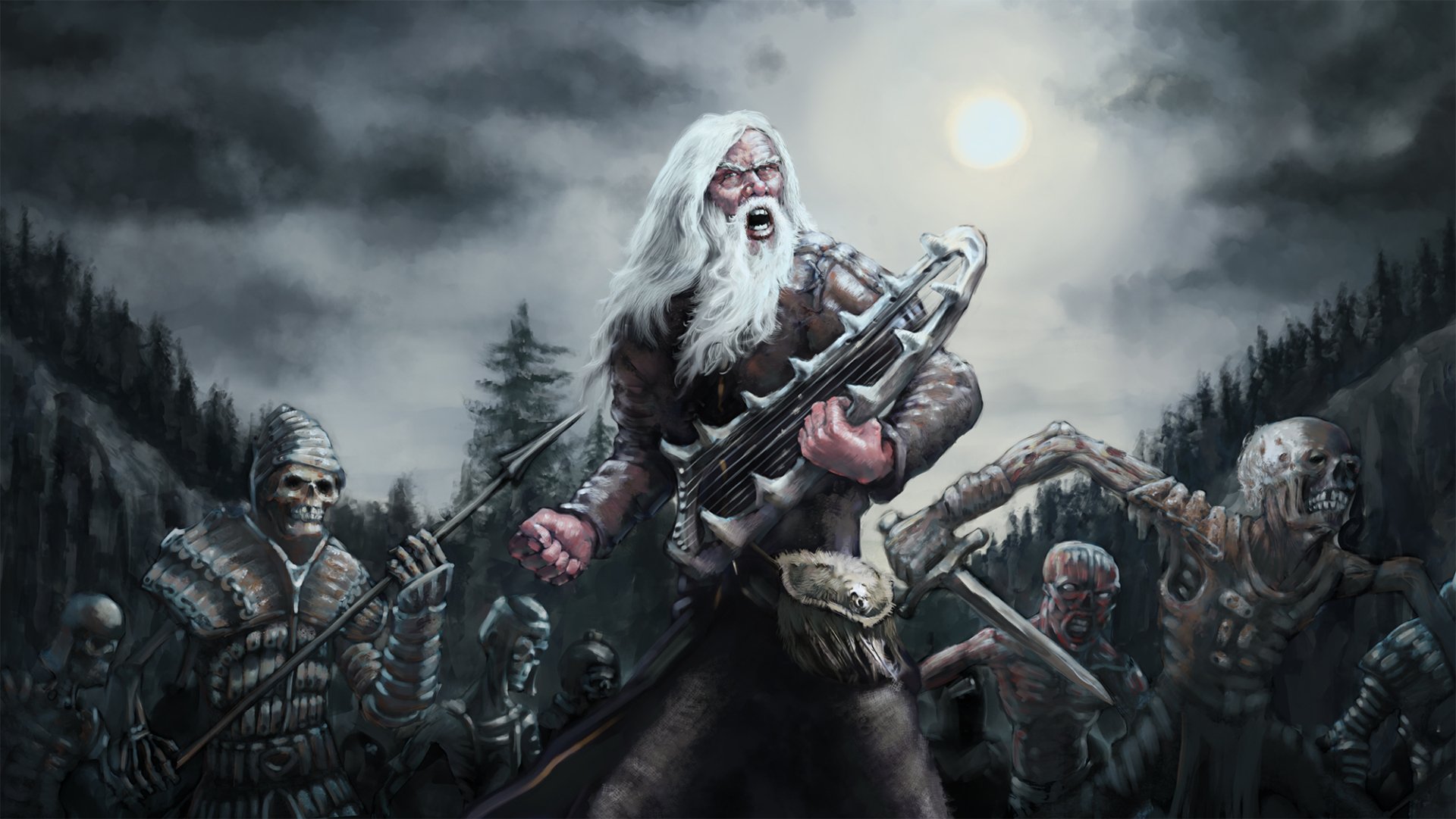 Download Undead Dark Warrior HD Wallpaper by Tero Porthan