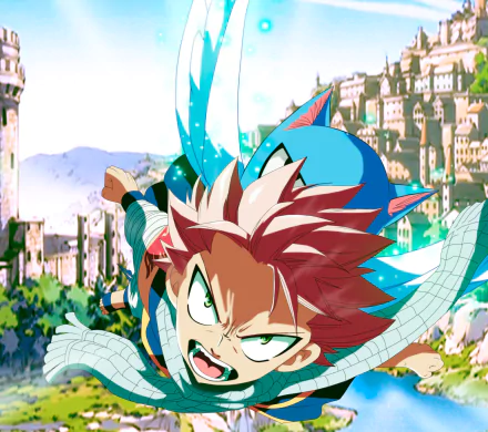 Happy (Fairy Tail) Natsu Dragneel Anime Fairy Tail HD Desktop Wallpaper | Background Image
