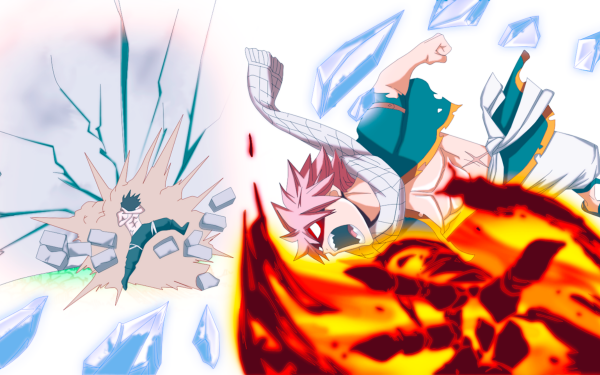 Anime Fairy Tail Natsu Dragneel Gray Fullbuster HD Wallpaper | Background Image