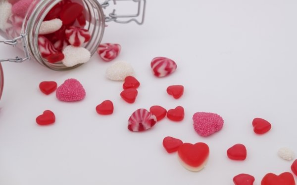 Food Candy Sweets Heart-Shaped HD Wallpaper | Background Image