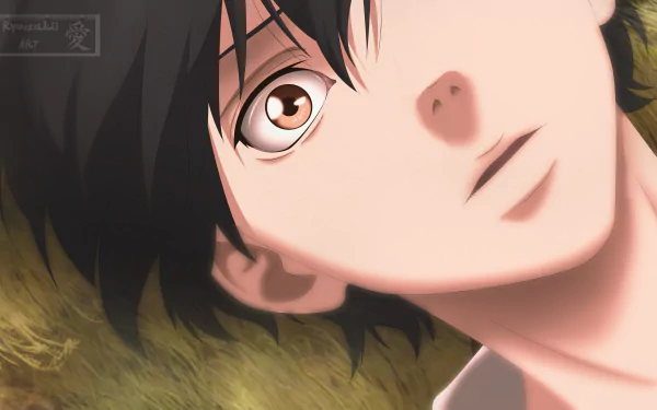 Close-up anime-style image of Kou Mabuchi from Ao Haru Ride, designed as an HD PC desktop wallpaper and background.