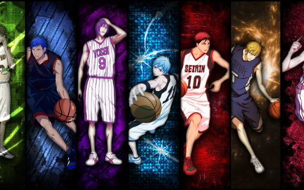 Atsushi Murasakibara Shintarō Midorima Daiki Aomine Ryōta Kise Seijūrō Akashi Tetsuya Kuroko Anime Kuroko's Basketball HD Desktop Wallpaper | Background Image