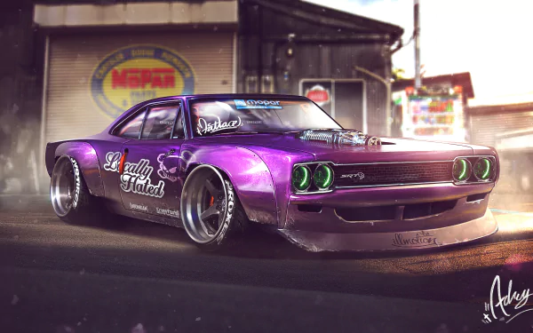 purple car vehicle Plymouth Road Runner HD Desktop Wallpaper | Background Image
