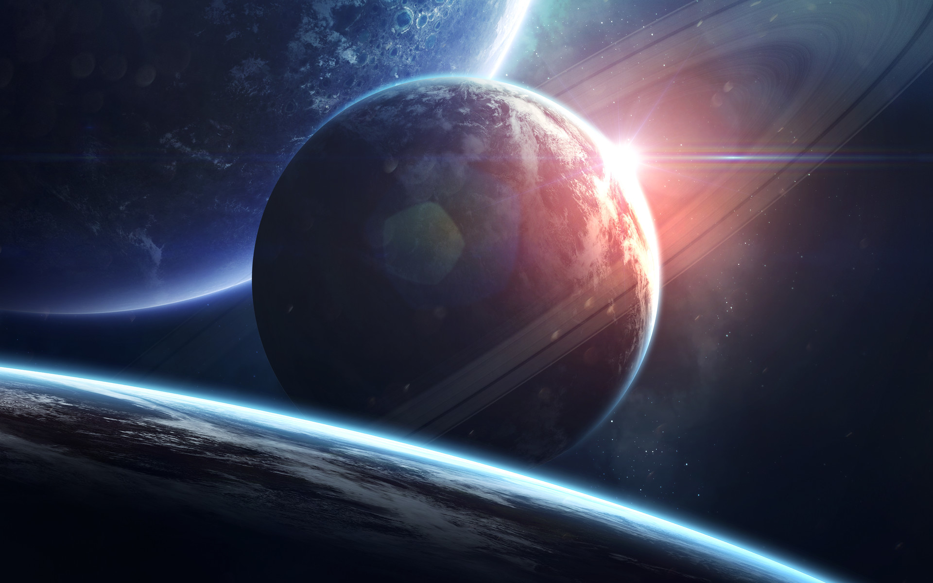 Download Sci Fi Planet HD Wallpaper by Vadim Sadovski