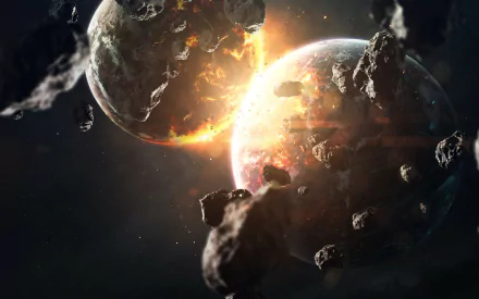 Sci Fi collision HD Desktop Wallpaper | Background Image