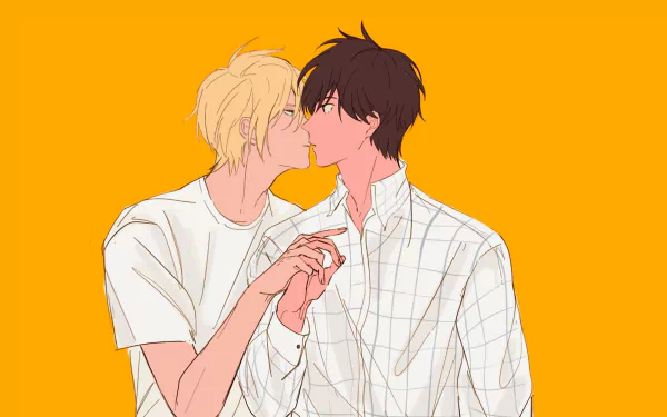 Eiji Okumura Ash Lynx yaoi Anime Banana Fish HD Desktop Wallpaper | Background Image