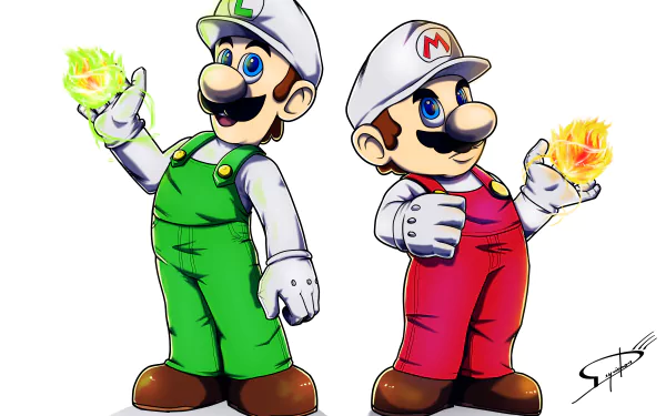 Luigi Mario video game Mario Bros. HD Desktop Wallpaper | Background Image