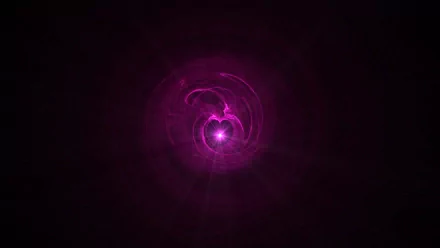 Abstract pink digital light swirl on a dark background, designed as an HD PC desktop wallpaper and background.